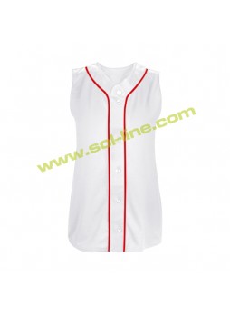 Womens Softball Sleeveless Stripe Jersey 